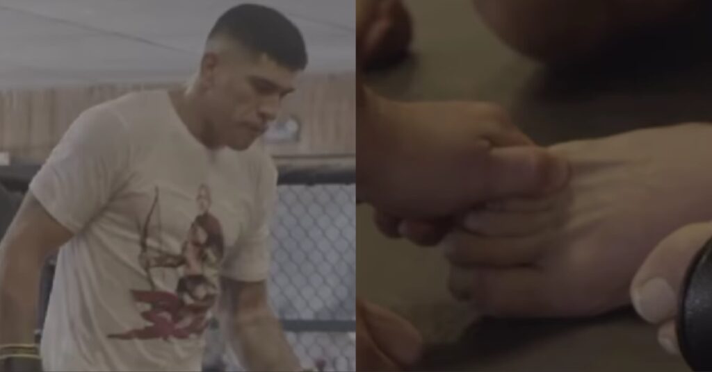 Alex Pereira releases footage of him breaking his toe ahead of UFC 300 fight with Jamahal Hill