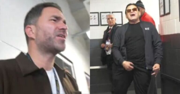 Eddie Hearn and Ryan Garcia's father get into explicit verbal altercation following Devin Haney fight