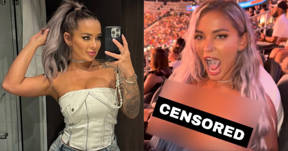 Video – OnlyFans model hit with lifetime ban after flashing the crowd at UFC 299 in Miami