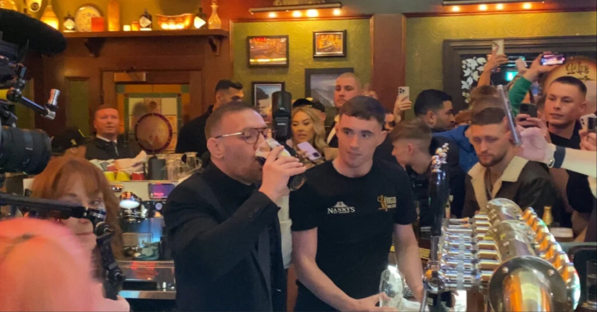 Conor McGregor serves pints at Irish bar as part of final drinking session ahead of UFC 303 return fight