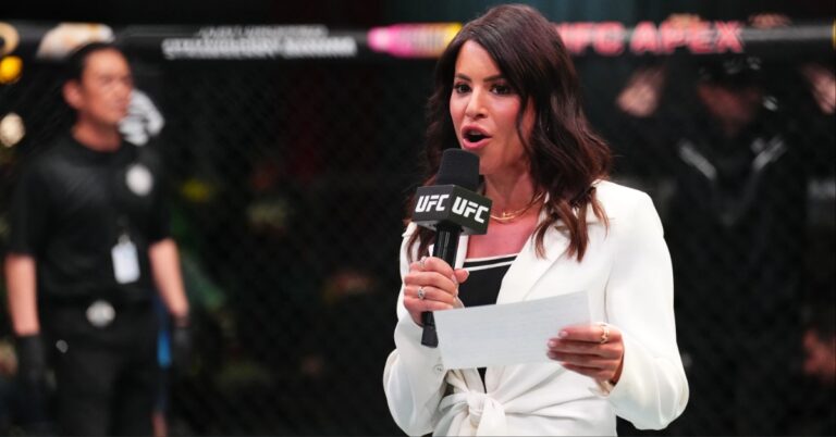 Video – Charly Arnolt makes history as first female UFC announcer, temporarily replaces hoarse Joe Martinez