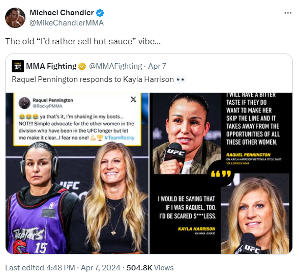 Michael Chandler throws shade at Dustin Poirier