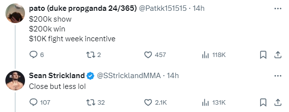 Sean Strickland turned down lowball offer to fight Paulo Costa at UFC 302: 'It's cut throat in here' 4 Screenshot 2024 04 09 154330