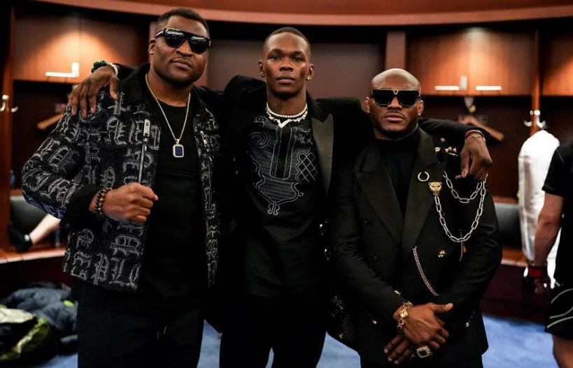 Francis Ngannou, Israel Adesanya, and Kamaru Usman