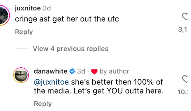 Dana White defends Nina-Marie Daniele