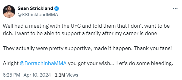 Sean Strickland vows to make 'dirty Brazilian' Paulo Costa bleed in anticipated UFC 302 fight 3 Sean Strickland