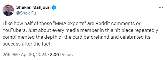 Dana White reaches a new level of pettiness with MMA media hit piece following UFC 300 2 Screenshot 2024 04 20 153242