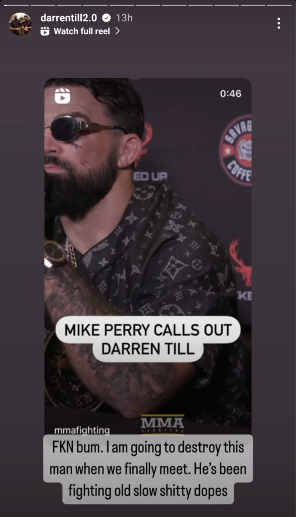Darren Till responds to Mike Perry