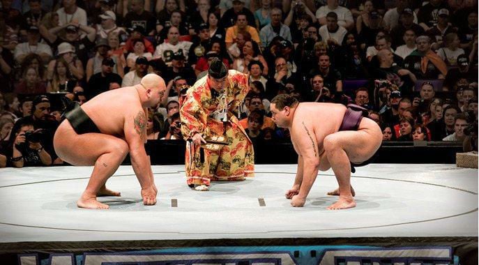 Hawaiian-born Sumo legend Akebono Taro dies at the age of 54 in Tokyo, Japan 5 Akebono vs. Big Show