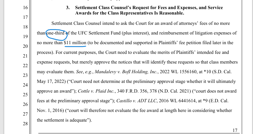 UFC lawsuit antitrust