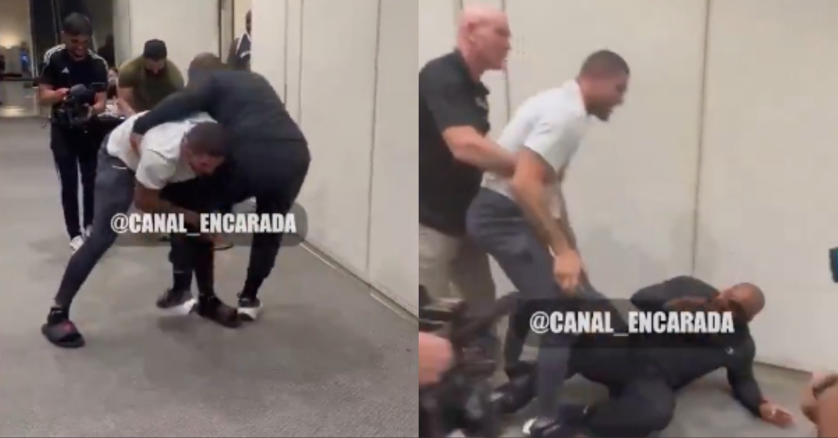 Video - UFC champ Alex Pereira takes down Hall of Famer Daniel Cormier during backstage scuffle