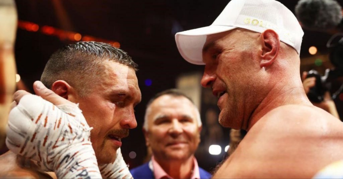 Oleksandr Usyk delivers emotional tribute to his late father following epic win over Tyson Fury: ‘I know he’s here’