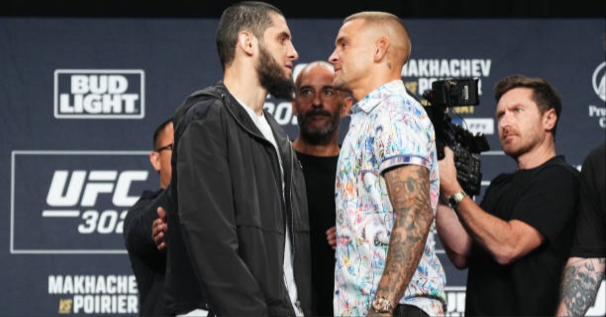 Dustin Poirier vows to ‘Sleep’ Islam Makhachev during heated UFC 302 presser: ‘Listen to your coaches and box with me’