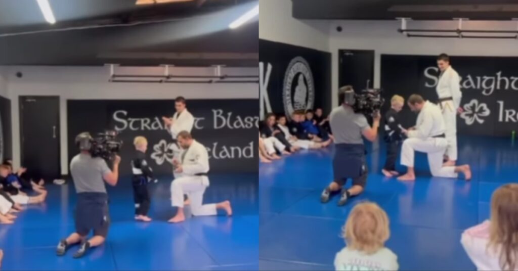 Video - Proud father Conor McGregor shares clip of Conor Jr. earning his first BJJ stripe