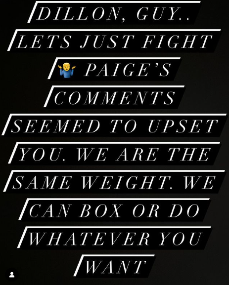 Instagram 'clown' Dillon Danis claims he had an affair with Paige VanZant, '12 Gauge' responds 4 Paige VanZant's husband comments on Dillon Danis