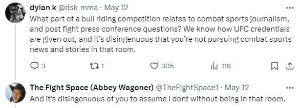 MMA journalist who asked Dana White about being branded snaps back at Ariel Helwani amid criticism 4 Dana White