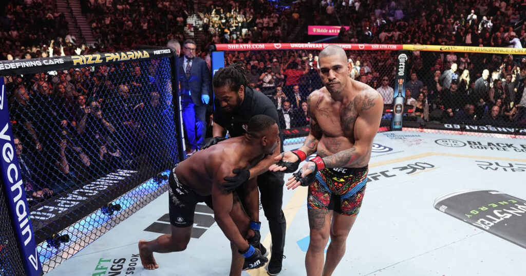 Watch - UFC champ Alex Pereira scares off customers trading in his cards at Topps hobby shop 2 Alex Pereira