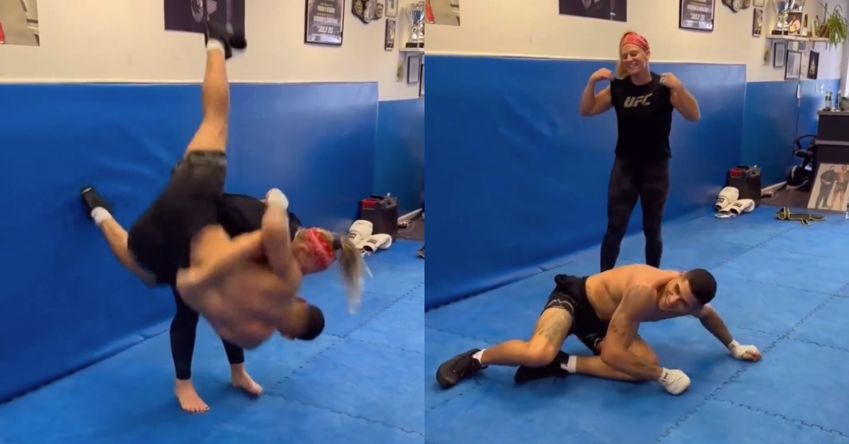 Video – Kayla Harrison takes down UFC star Alex Pereira with huge Judo throw: ‘That’s really impressive strength’