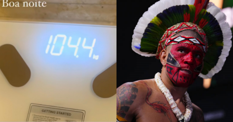 Alex Pereira shows off 230lbs weight ahead of UFC 303 title fight tonight