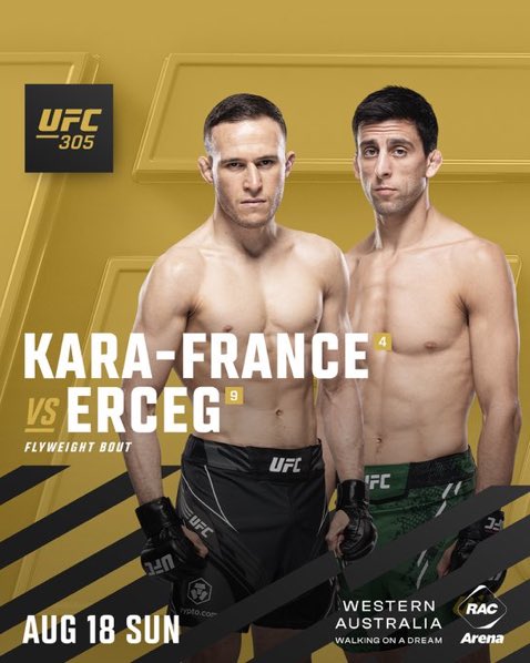 UFC 305 - Fights, Fighters & Everything in Between 3 Steve Erceg vs. Kai Kara-France