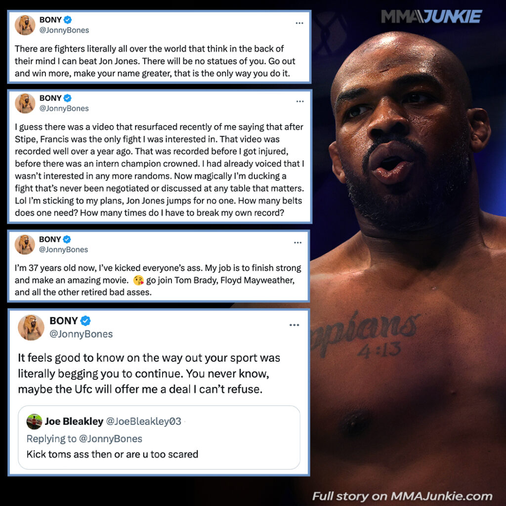 Tom Aspinall Responds To Jon Jones: "Pass me the belt on the way out” 3 Jon Jones on Tom Aspinall