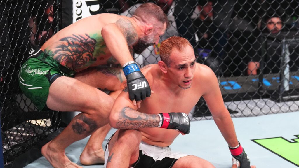 Khabib Nurmagomedov "Sad" he never faced Tony Ferguson 4 dm 240803 UFC Ferguson taps to Chiesa in round one