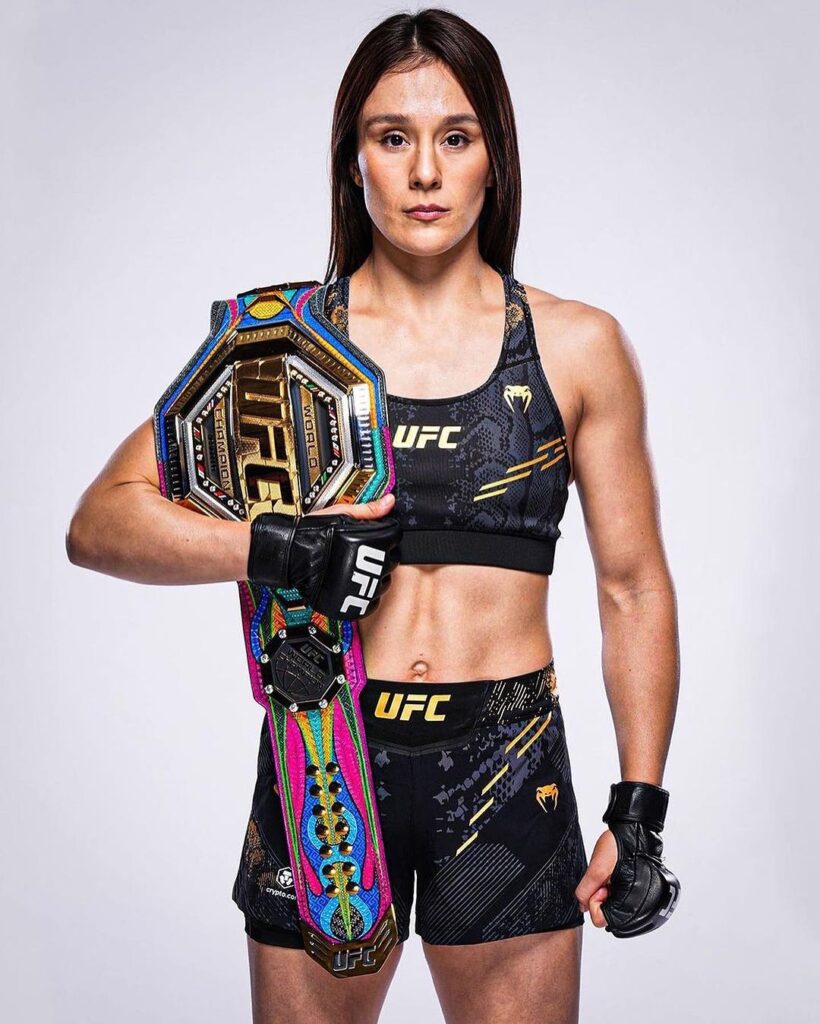 UFC 306: Analyzing the Exclusive Stake.com Interview with Alexa Grasso 4 Alexa Grasso with UFC belt
