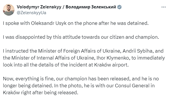Ukrainian President Zelenskyy Steps In As Oleksandr Usyk Was Arrested in Airport 3 Oleksandr Usyk