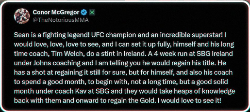 Conor McGregor Squashes Beef With Sean O'Malley, Invites 'Sugar' to Train at SBG Ireland 3 image 26