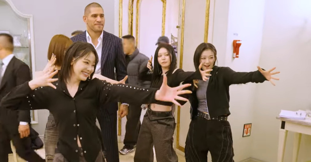 Watch: Alex Pereira Dances with K-Pop Group tripleS