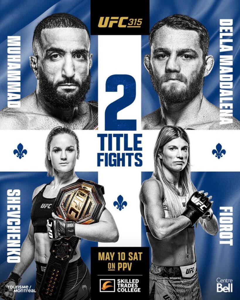 UFC 315: Belal Muhammad vs. Jack Della Maddalena: – Fight Card, Betting Odds, Start Time 2 UFC 315 poster
