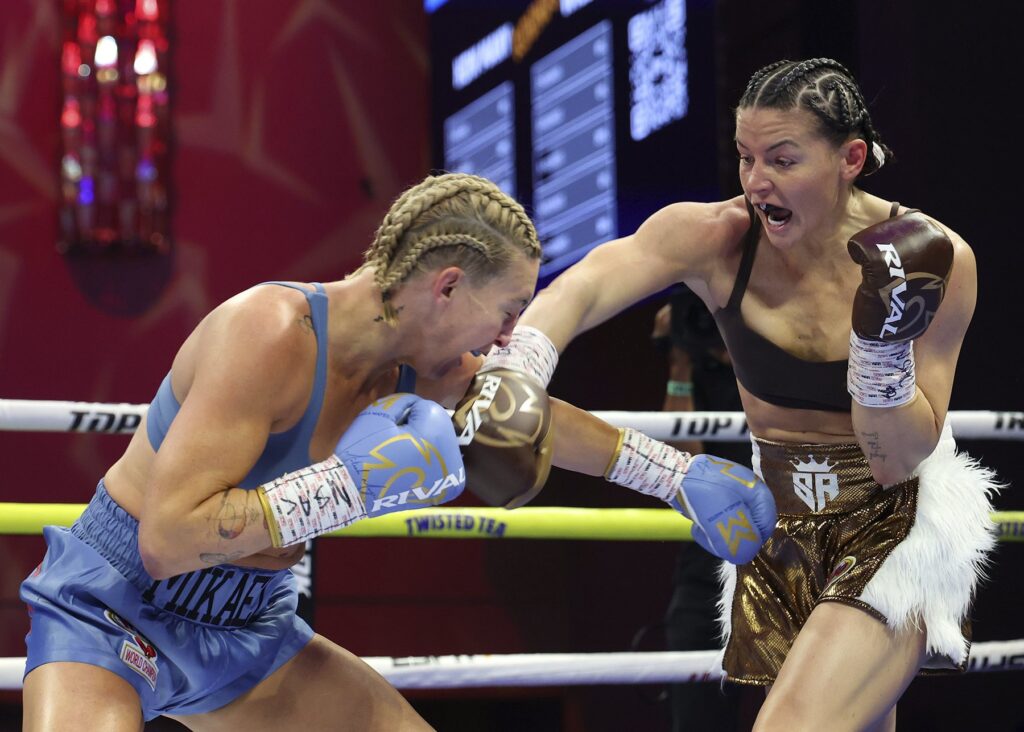 Mikaela Mayer Rules the Boxing Ring with Unanimous Decision Victory Over Sandy Ryan - Mayer vs. Ryan 2 Highlights 3 GnQmM0sWIAE rMt