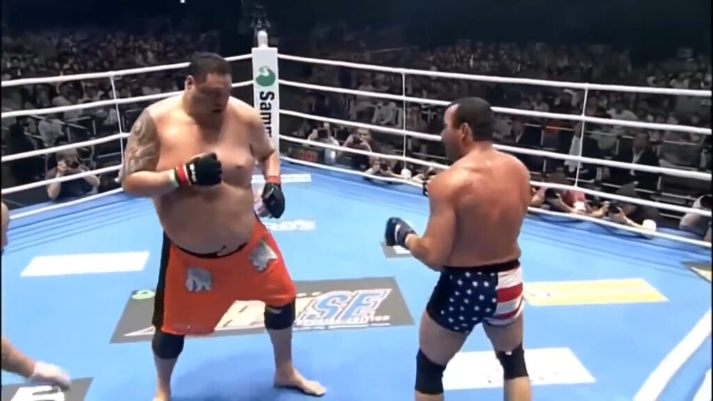 Watch: 500 lb Sumo Facing a UFC Veteran - The Epic Don Frye vs. Akebono Showdown 2 Watch 500 lb Sumo Facing a UFC Veteran The Epic Don Frye vs. Akebono Showdown
