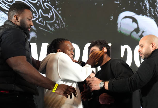 Dillon Danis Couldn't Stop Staring at KSI's 'Crazy Looking' Forehead: 'It's Like a Predator' 4 gettyimages 2202705615 612x612 1