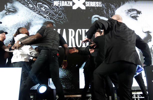 Dillon Danis Couldn't Stop Staring at KSI's 'Crazy Looking' Forehead: 'It's Like a Predator' 5 gettyimages 2202706892 612x612 2