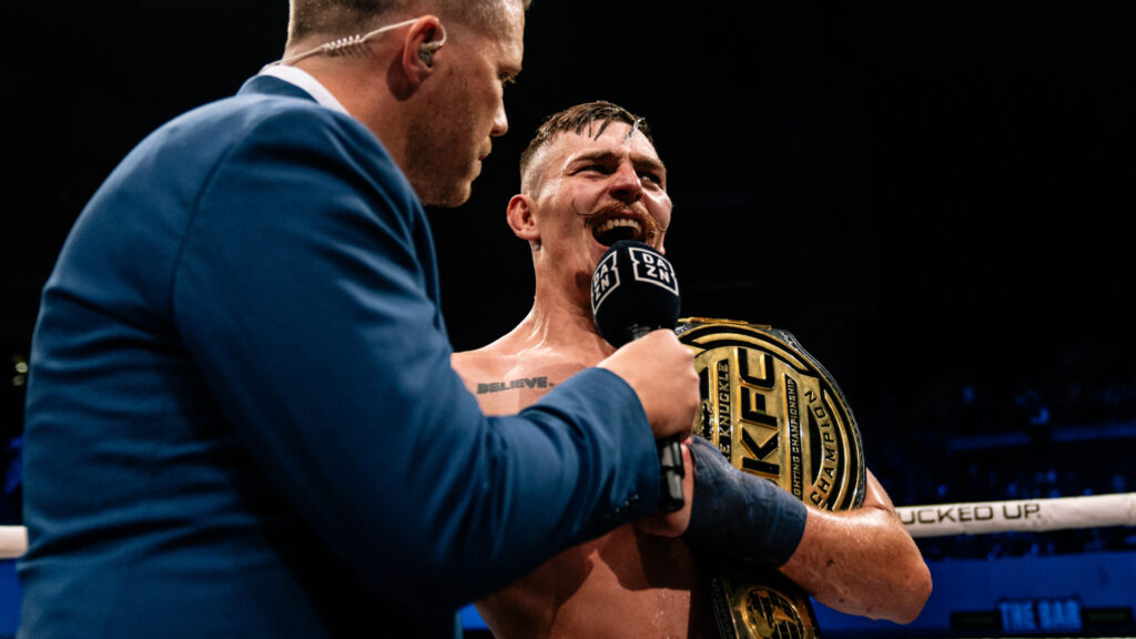 Kai Stewart Dominates Tommy Strydom to Retain Featherweight Crown - BKFC 72 Highlights 3 BKFC DAZN Billings0522 1