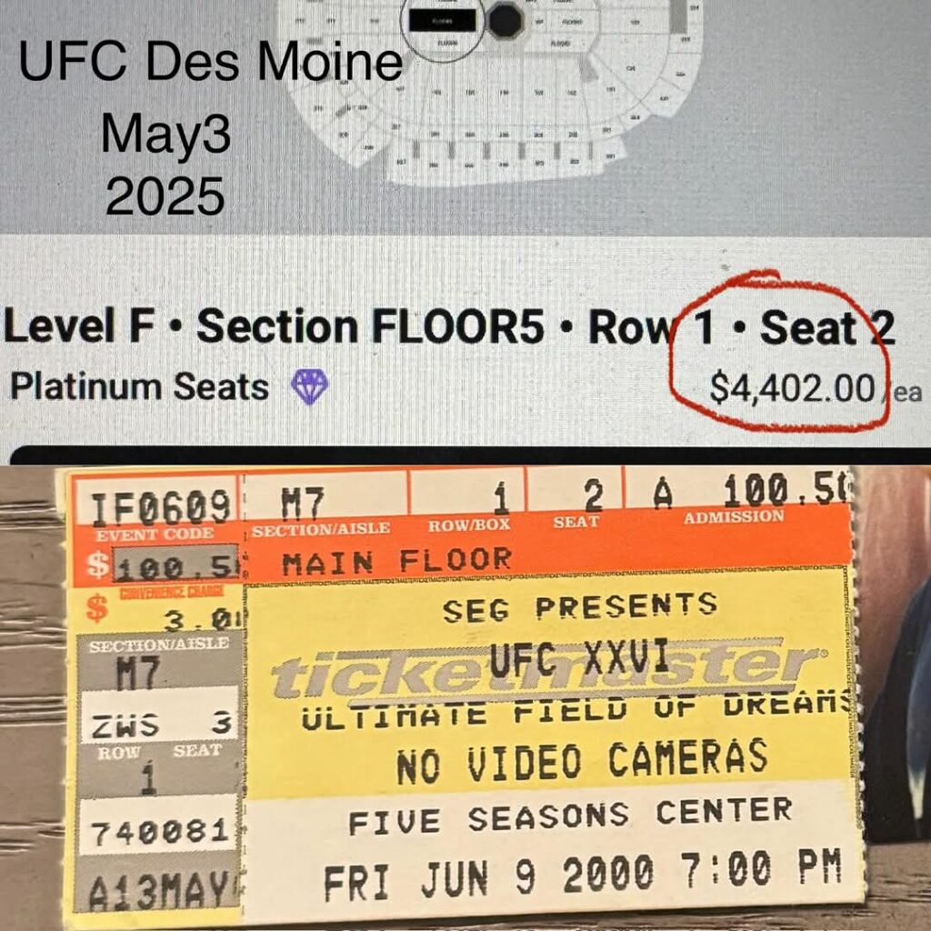 Front Row Tickets Soar 4,300% for UFC's Epic Return to Iowa 2 UFC