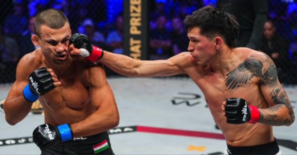 Jesus Pinedo TKOs Adam Borics in the First, Advances to Featherweight Semi-Final - PFL 1 Highlights