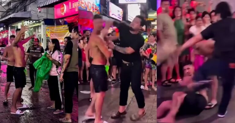 Watch - Drunken Tourist in Thailand Gets Beaten Down After Harrassing Women in Local Bar