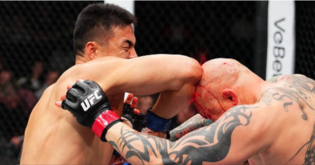 Mingyang Zhang Bloodies 'Lionheart' En Route to First-Round TKO - UFC Kansas City Highlights