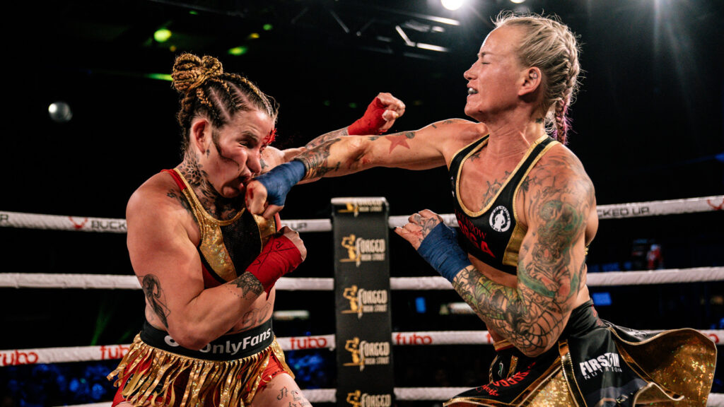 Watch: Jessica Borga Knocks Out Hannah Rankin in Historic BKFC Title Fight 2 clear borga lehner