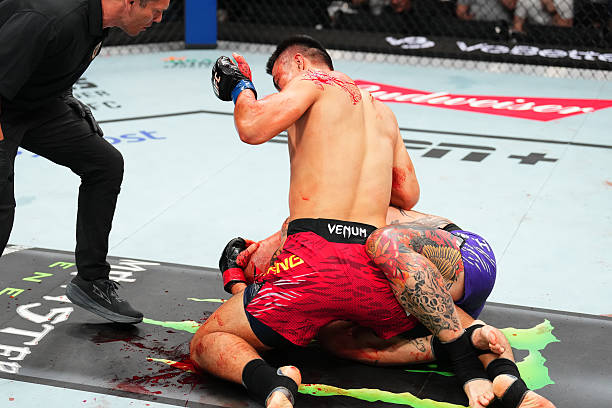 Mingyang Zhang Bloodies 'Lionheart' En Route to Vicious First-Round TKO - UFC Kansas City Highlights 2 gettyimages 2212170048 612x612 1