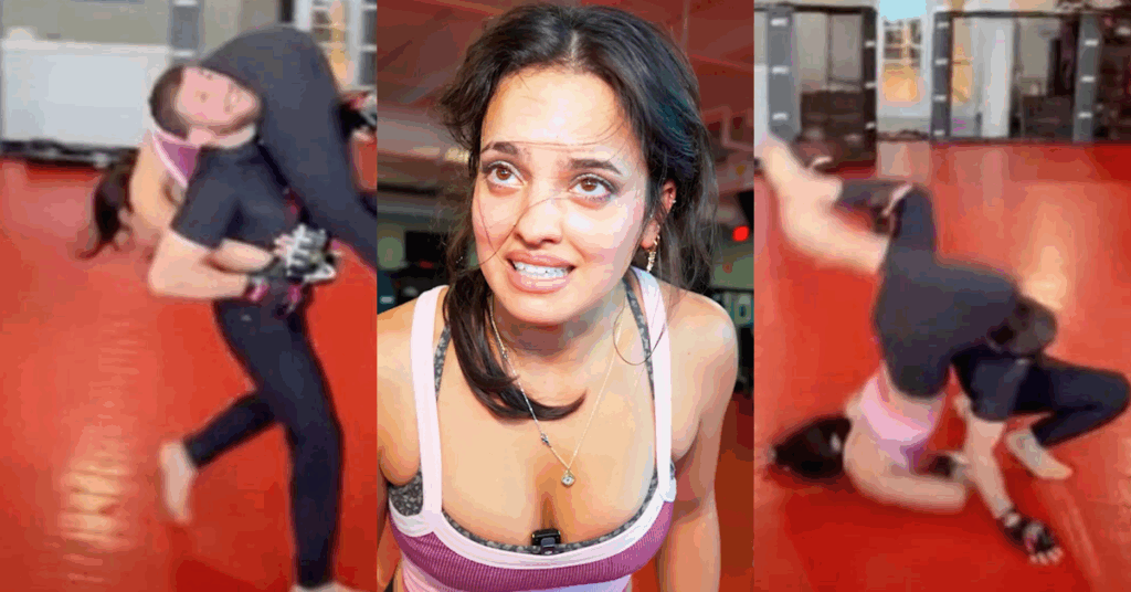 Watch UFC Champ Merab Dvalishvili Accidentally Slams Nina Marie Daniele On Her Face - Making her a Meme