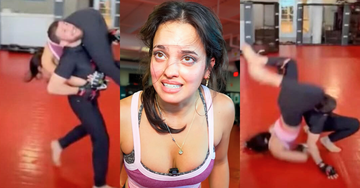 Watch: UFC Champ Merab Dvalishvili Accidentally Slams Nina Marie Daniele On Her Face – Making her a Meme