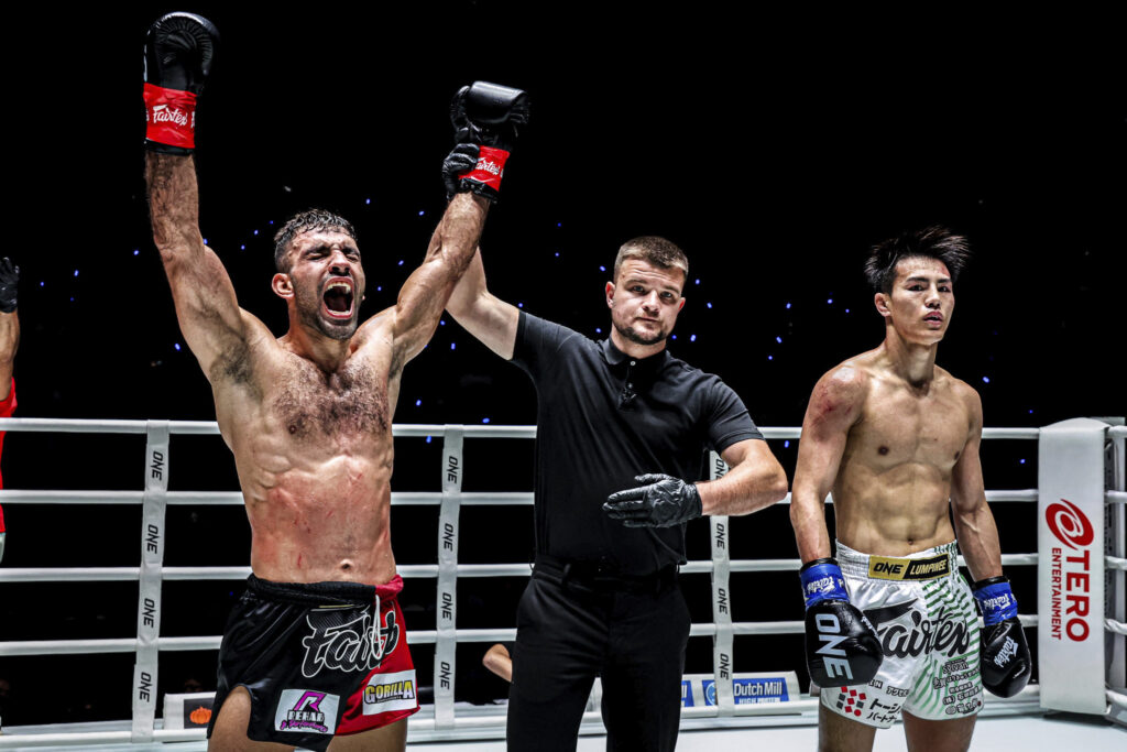 Kaito Ono falters in debut against Mohammad Siasarani - ONE Friday Fights 109 Results 1 Mohammad Siasarani defeats Kaito Ono