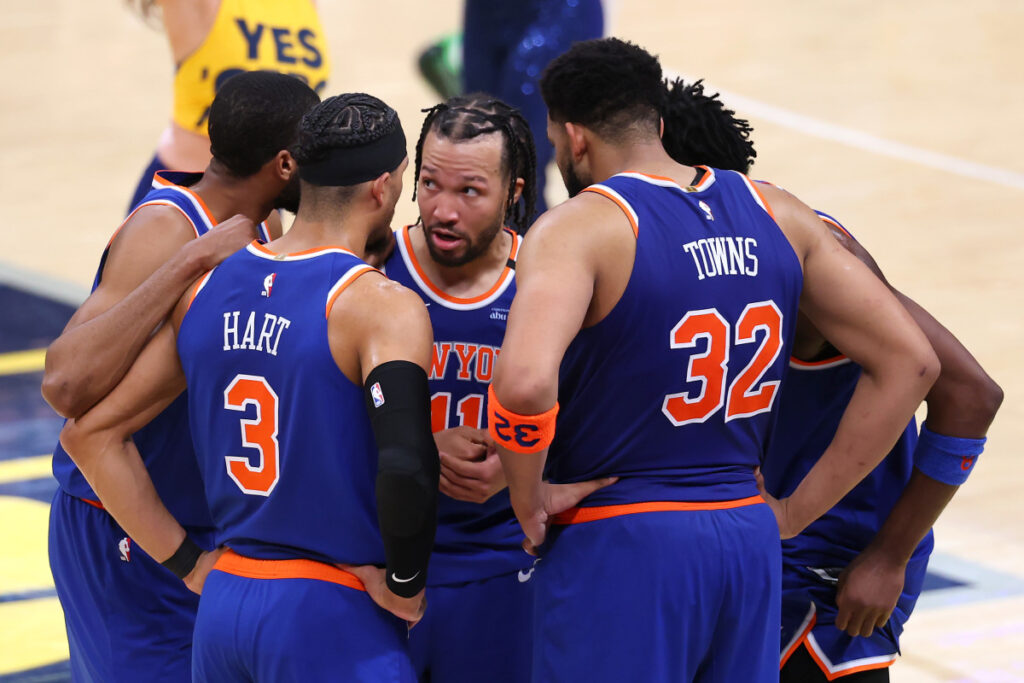 Watch - Knicks and Pacers Fans Clash in Epic Post-Game Boxing Brawl After Game 5 4 new york knicks v indiana pacers game four