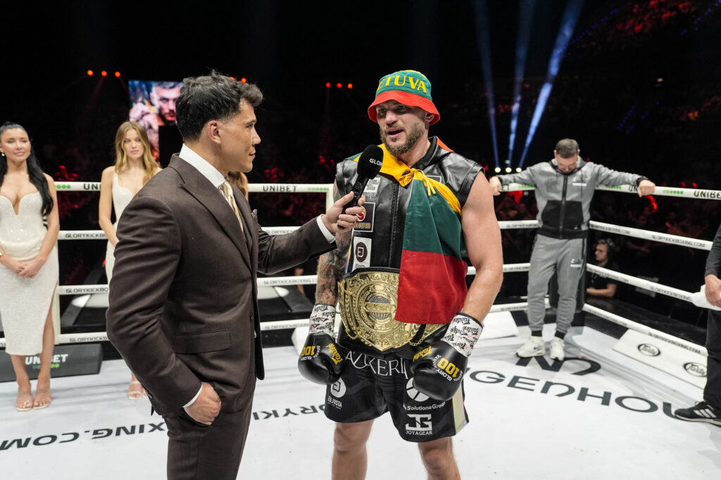 Three dominant kickboxing title wins across featherweight, middleweight, and Light Heavyweight - Glory 100 Results 1 Sergej Maslobojev wins at Glory 100