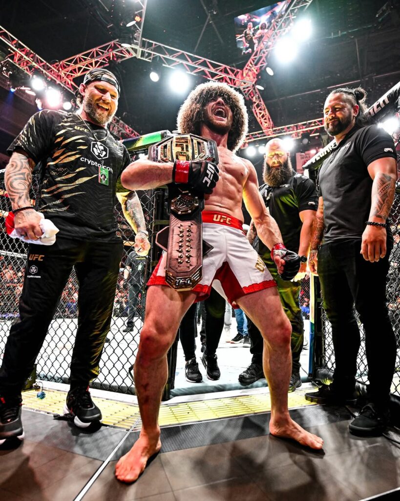 Merab Dvalishvili Retains Belt Where His American Dream Began 'My first steps in the United States here' 1 Merab Dvalishvili 2