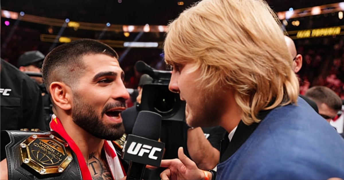 Video – Ilia Topuria shoves Paddy Pimblett in tense face off after stunning UFC 317 title win