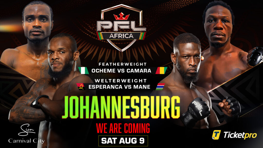 PFL Africa Expands Johannesburg Card with Four New Bouts Ahead of August 9 Event 2 PFL Africa